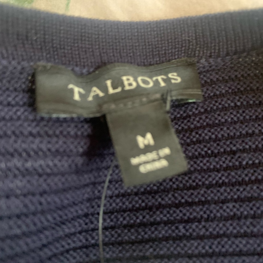Talbots Navy Knit Sweater size M - Picture 2 of 5